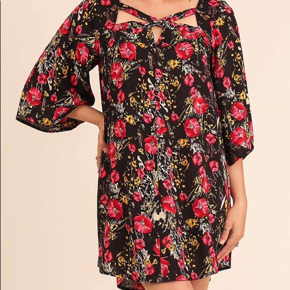 Umgee black / floral dress